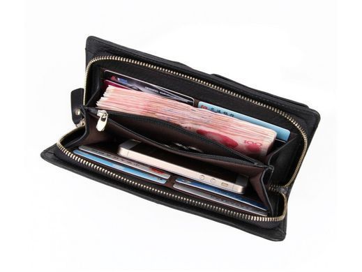 Чоловічий шкіряний клатч Tiding Bag 8069A чорний