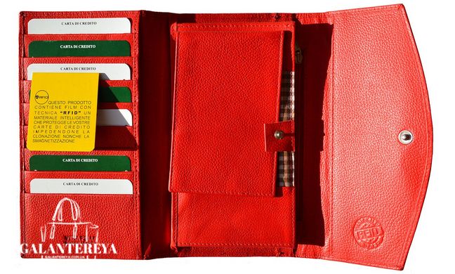 Женский кожаный кошелек Italian fabric bags 7083