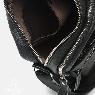 Сумка мужская кожаная Borsa Leather K18016a-black