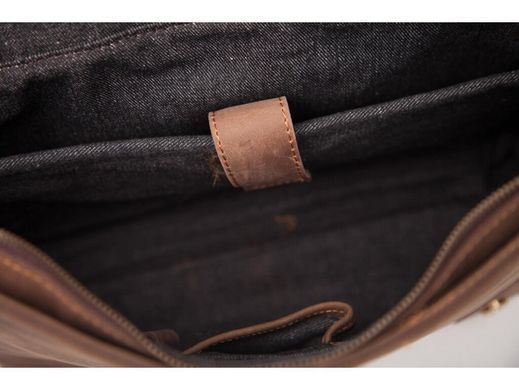 Чоловічий шкіряний портфель Tiding Bag t0002 коричневий