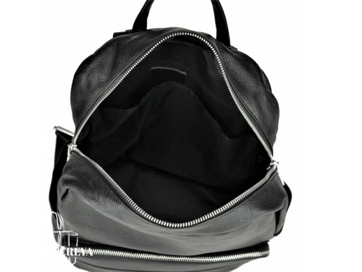 Мужской кожаный рюкзак Tiding Bag A25F-68009A черный
