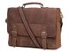 Мужской кожаный портфель Tiding Bag t0002 коричневый 2