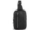 Сумка слинг мужская (однолямочный рюкзак) кожаный Tiding Bag A25F-693A черный 6