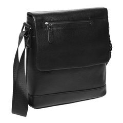Мужской кожаный мессенджер Borsa Leather K18146-black черный