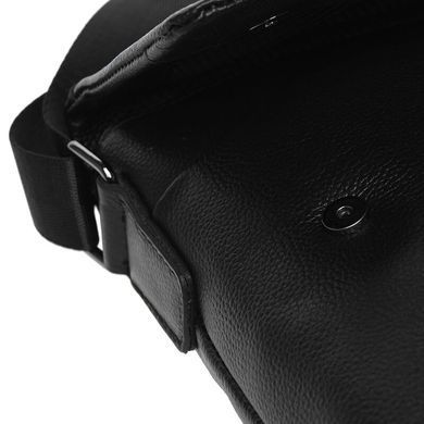 Шкіряний чоловічий месенджер Borsa Leather K18146-black чорний