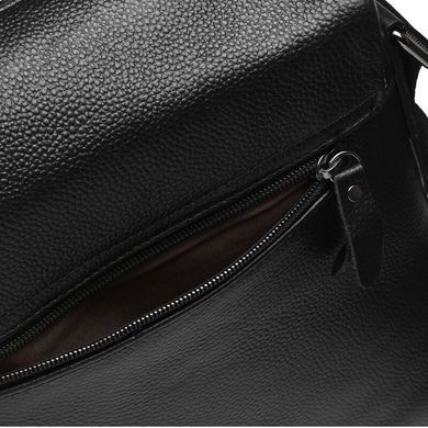 Шкіряний чоловічий месенджер Borsa Leather K18146-black чорний