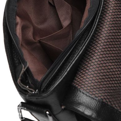 Мужской кожаный мессенджер Borsa Leather K18146-black черный