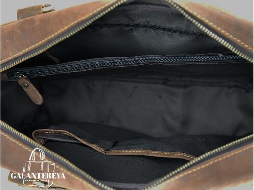 Мужская кожаная сумка Tiding Bag t0017 коричневый