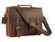 Мужской кожаный портфель Tiding Bag t0016 коричневый 5