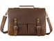 Мужской кожаный портфель Tiding Bag t0016 коричневый 1