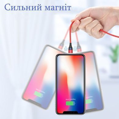 Магнитный кабель для зарядки телефона (2м) 3А зарядка, передача данных FLOVEME YXF160447