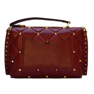 Жіноча шкіряна сумка крос-боді Italian fabric bags 2203 burgundy