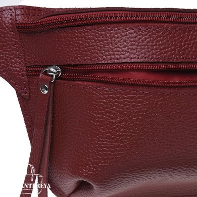 Женская кожаная сумка на пояс Ricco Grande 1L948-burgundy бордовый
