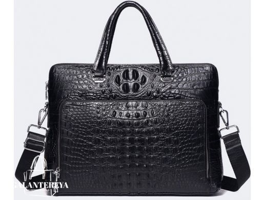 Мужская кожаная сумка для ноутбука Tiding Bag A25F-7607-1A черный