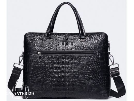 Мужская кожаная сумка для ноутбука Tiding Bag A25F-7607-1A черный