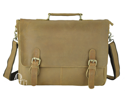Мужской кожаный портфель Tiding Bag t0021C коричневый