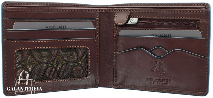 Кошелек мужской кожаный Visconti ALP85 Ozwald с RFID