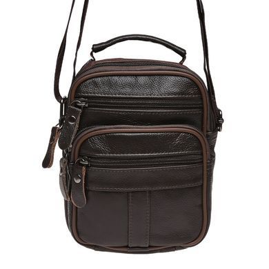 Сумка через плече чоловіча шкіряна Keizer K18016-brown