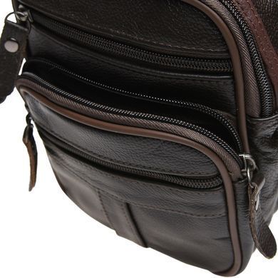 Сумка через плече чоловіча шкіряна Keizer K18016-brown