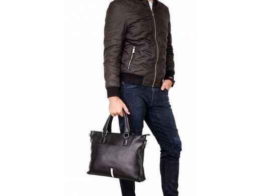 Мужская кожаная сумка для ноутбука Tiding Bag A25F-66001A черный
