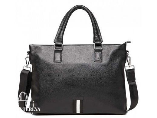 Мужская кожаная сумка для ноутбука Tiding Bag A25F-66001A черный