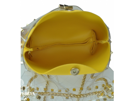 Сумочка-джелли прозрачная с заклепками женская Mona W04-10024BL