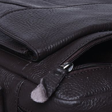 Мужской кожаный мессенджер Borsa Leather K18154-brown коричневый