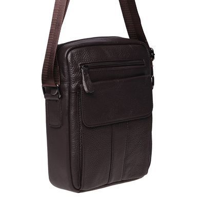 Мужской кожаный мессенджер Borsa Leather K18154-brown коричневый