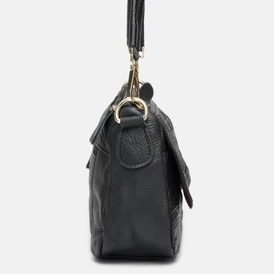 Сумка женская кожаная Borsa Leather K1211-black черная