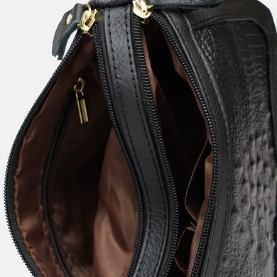 Сумка женская кожаная Borsa Leather K1211-black черная