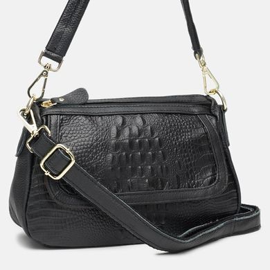 Сумка женская кожаная Borsa Leather K1211-black черная