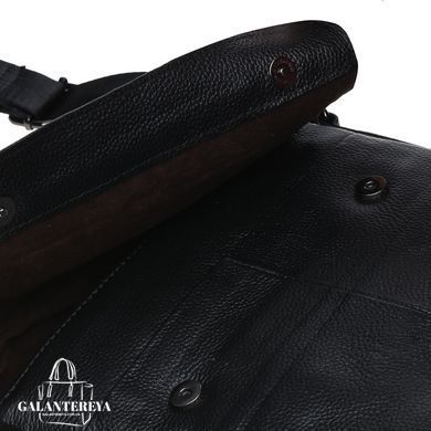 Сумка через плечо мужская кожаная Borsa Leather K18168-black