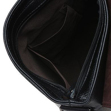 Сумка через плечо мужская кожаная Borsa Leather K18168-black