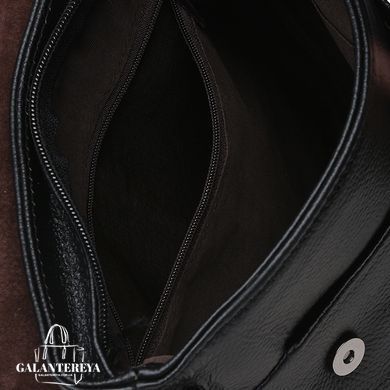 Сумка через плечо мужская кожаная Borsa Leather K18168-black