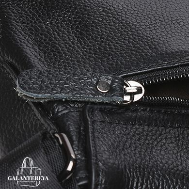 Сумка через плечо мужская кожаная Borsa Leather K18168-black
