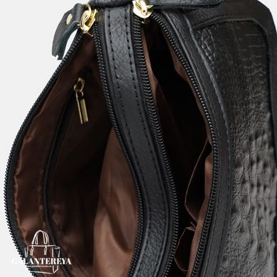 Сумка женская кожаная Borsa Leather K1211-black черная