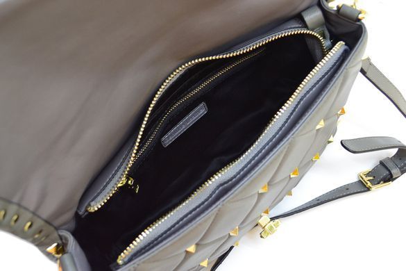 Жіноча шкіряна сумка крос-боді Italian fabric bags 2203 gray