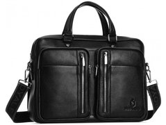 Кожаная мужская сумка для ноутбука Royal Bag RB50021 черный