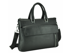 Мужская кожаная сумка Tiding Bag A25F-17614A черный
