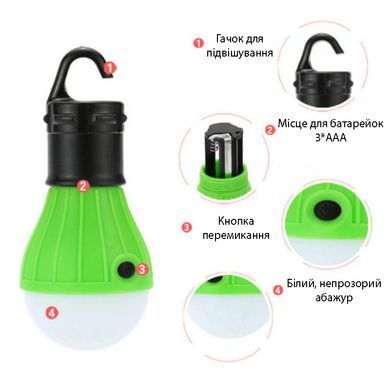 Фонарь кемпинговый LED лампа для кемпинга на батарейках RCD2301W1.5G
