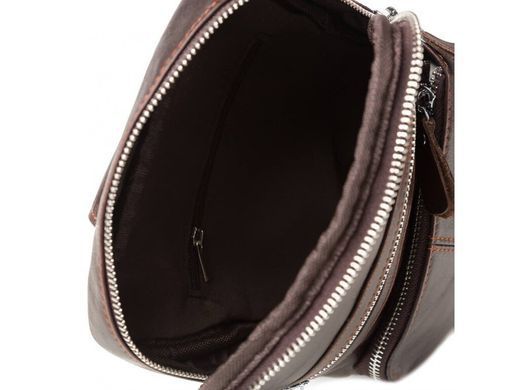 Мужской кожаный черный мессенджер Tiding Bag A25-6896