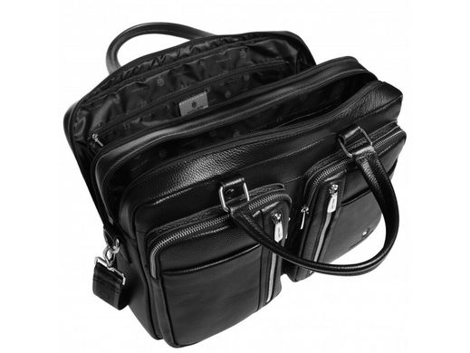 Кожаная мужская сумка для ноутбука Royal Bag RB50021 черный