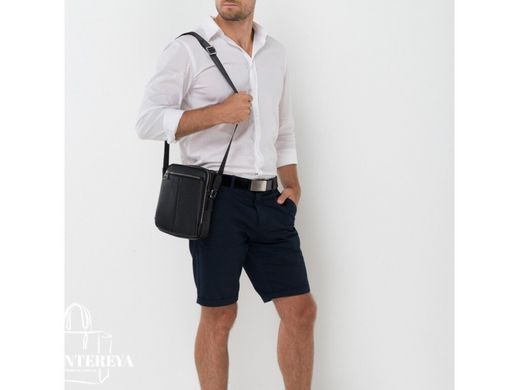Мужской кожаный мессенджер Tiding Bag NA50-2101A черный
