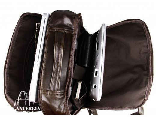 Мужской кожаный рюкзак Tiding Bag 7280C коричневый