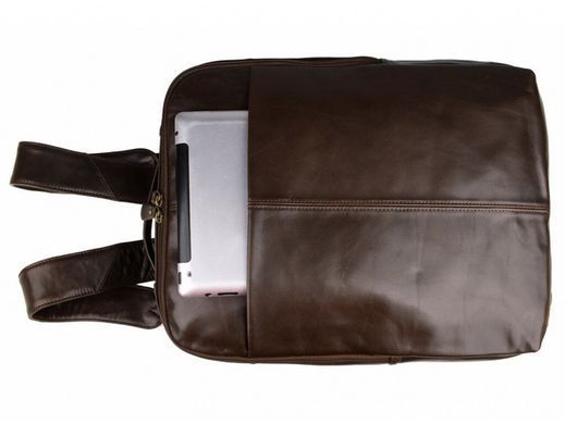 Мужской кожаный рюкзак Tiding Bag 7280C коричневый