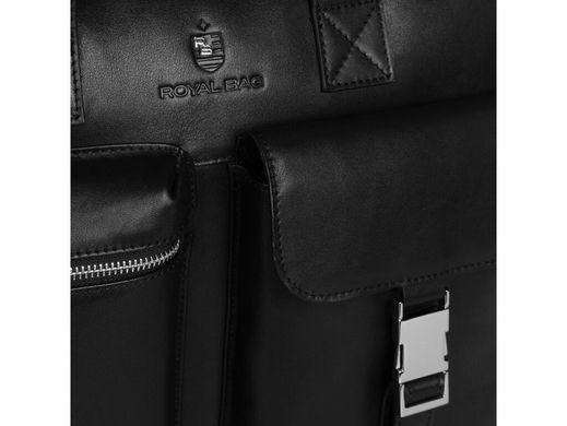 Кожаная мужская сумка для ноутбука Royal Bag RB058A черный