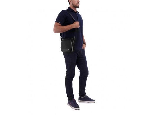 Мужской кожаный мессенджер Tiding Bag M911-1A черный