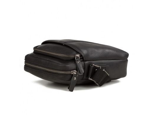 Чоловічий шкіряний чорний месенджер Tiding Bag M47-21109-1A