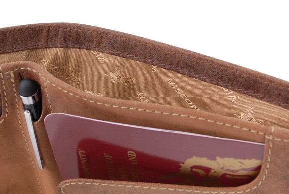 Мужской кожаный кошелек Visconti 726 - Jet oil tan (RFID)