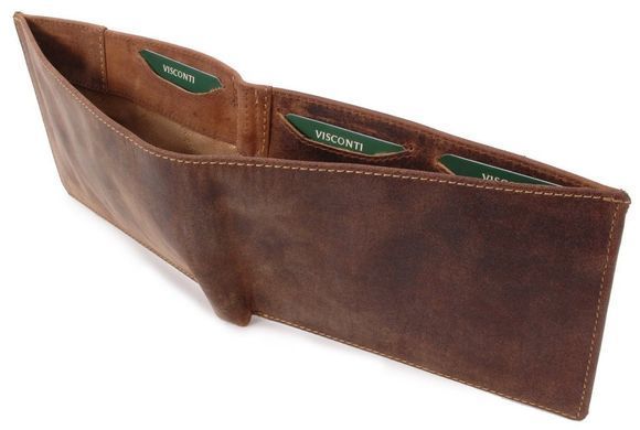 Мужской кожаный кошелек Visconti 726 - Jet oil tan (RFID)